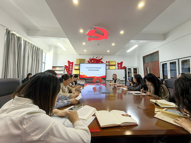 基础与概论教研室党支部开展学习习近平总书记重要文章《加快建设文化强国》主题党日活动